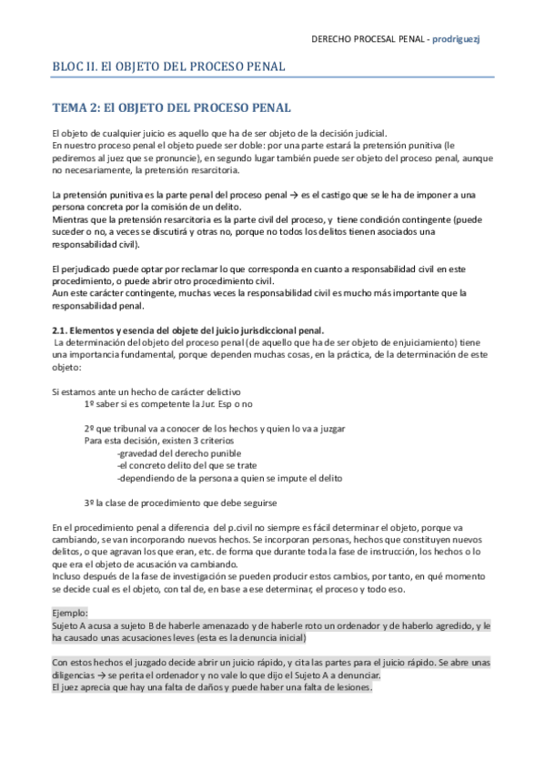 Miniatura del documento BLOC II Tema 2 El objeto del proceso penal.pdf