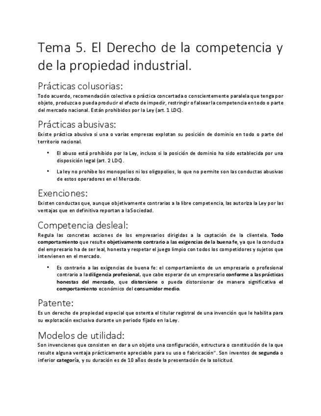 Miniatura del documento Tema 5. El Derecho de la competencia y de la propiedad industrial.pdf