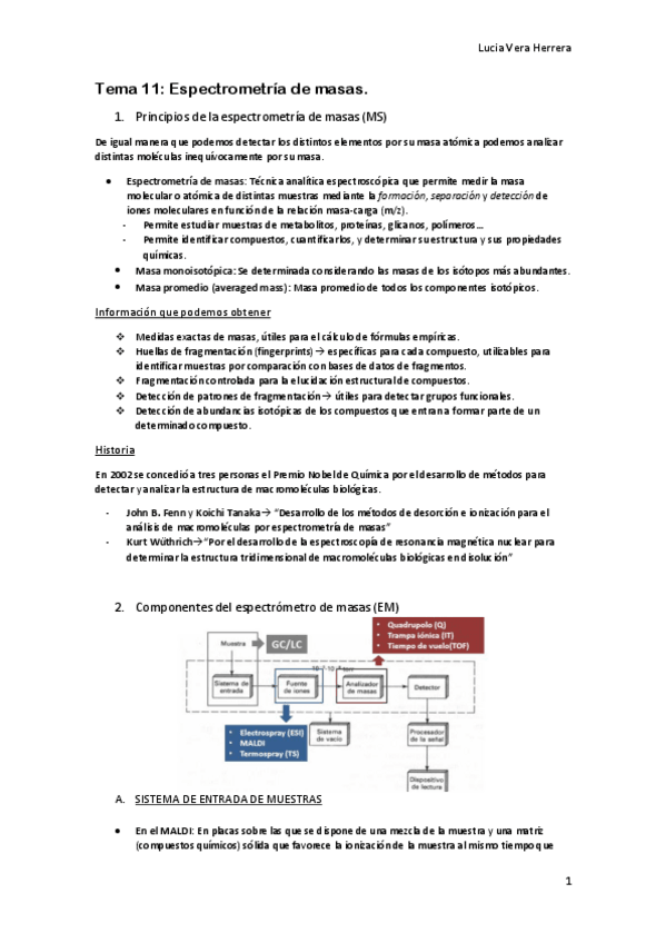 Miniatura del documento Tema 11. Espectrometría de masas.pdf