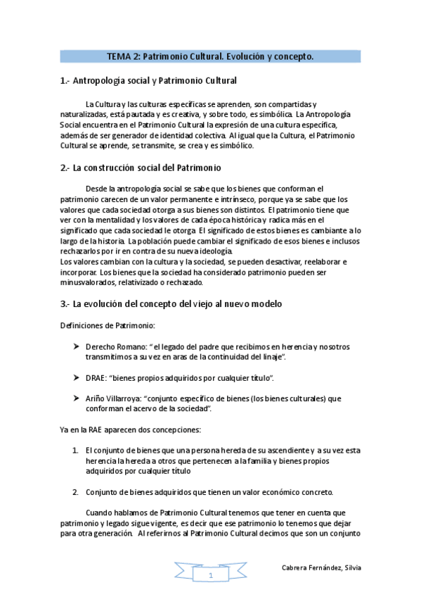 Miniatura del documento Tema 2- Patrimonio cultural. Evolución y concepto.pdf