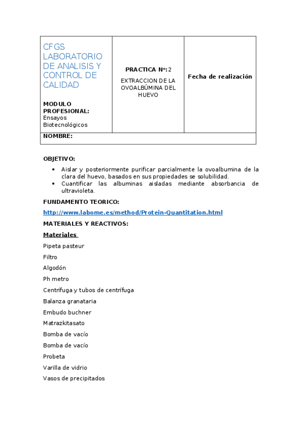 Miniatura del documento P2Extraccion-Ovoalbumina-del-Huevo-y-cuantificacion-de-proteinas-or-el-metodo-Bradford.docx