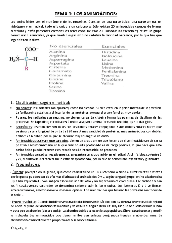 Miniatura del documento Tema 1. Los aminoácidos..pdf