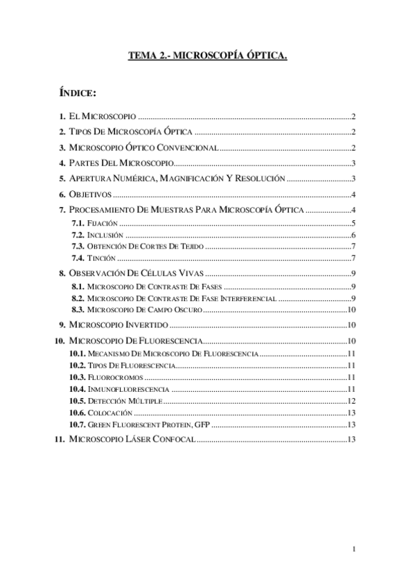 Miniatura del documento TEMA 2.- MICROSCOPIA ÓPTICA..pdf