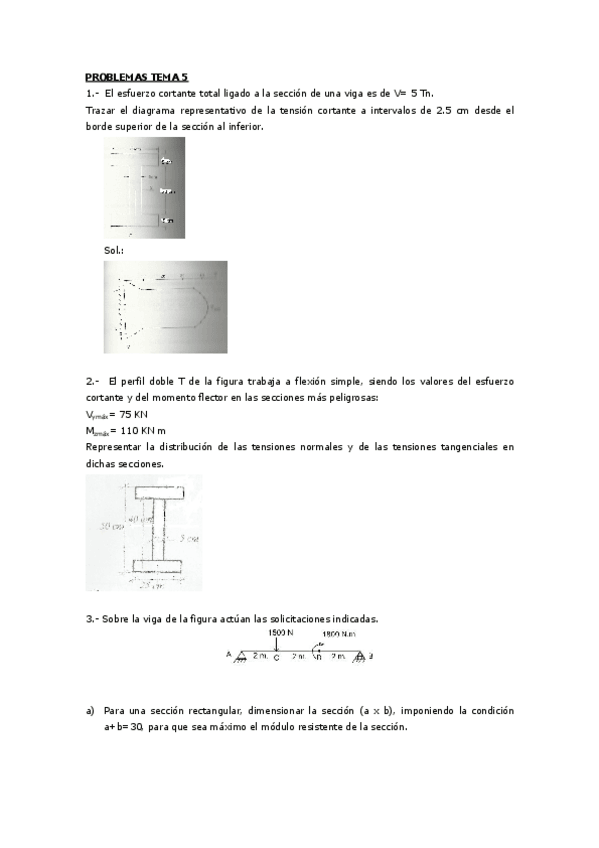 Miniatura del documento Problemas Tema 5 - Flexión. Análisis de Tensiones.pdf