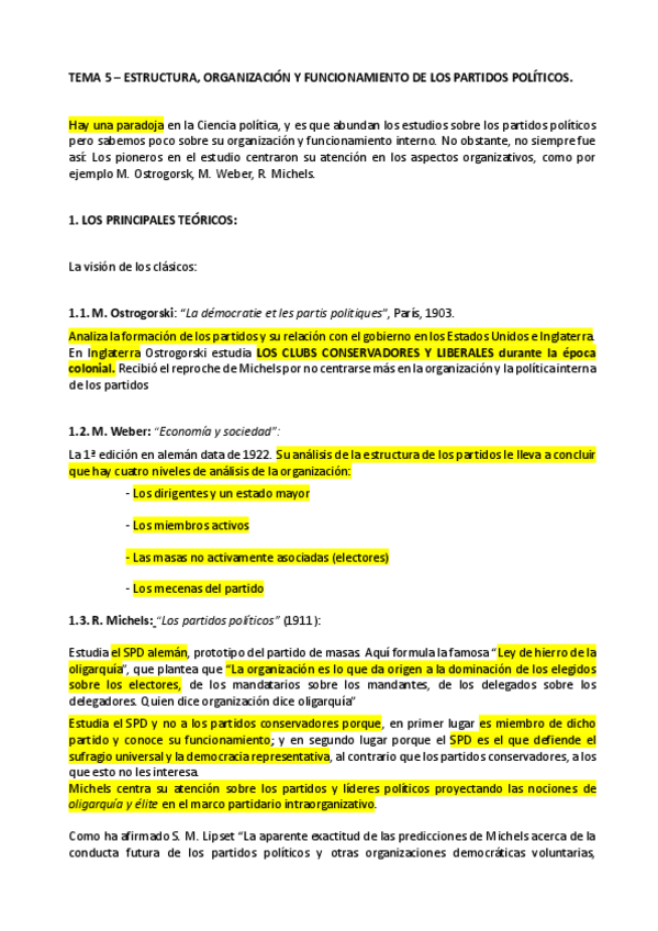 Miniatura del documento Tema 5. Estructura organización y funcionamiento de los Partidos Políticos.pdf