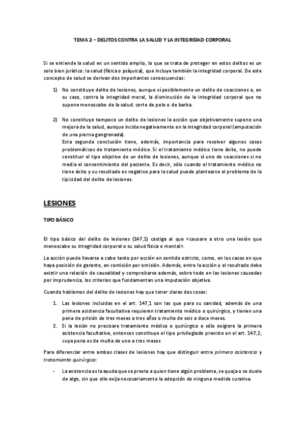 Miniatura del documento TEMA 2 - Delitos contra la salud y la integridad corporal.pdf