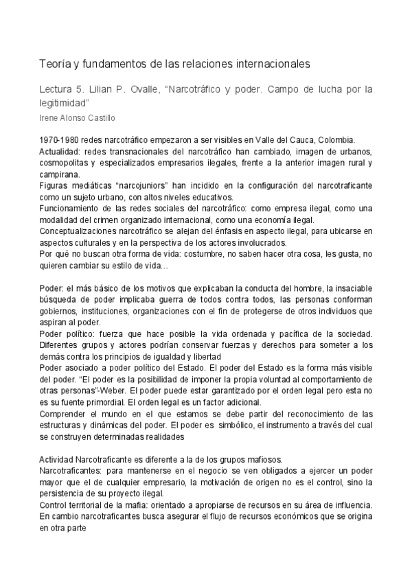 Miniatura del documento L.P.Ovalle, "Narcotráfico y poder"
