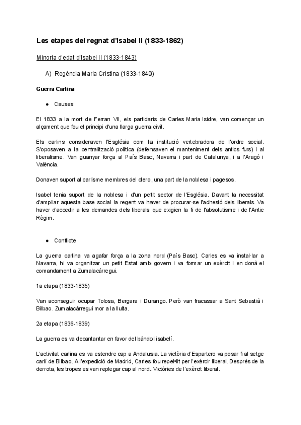 Miniatura del documento Etapes regnat d'Isabel II 1833-1868