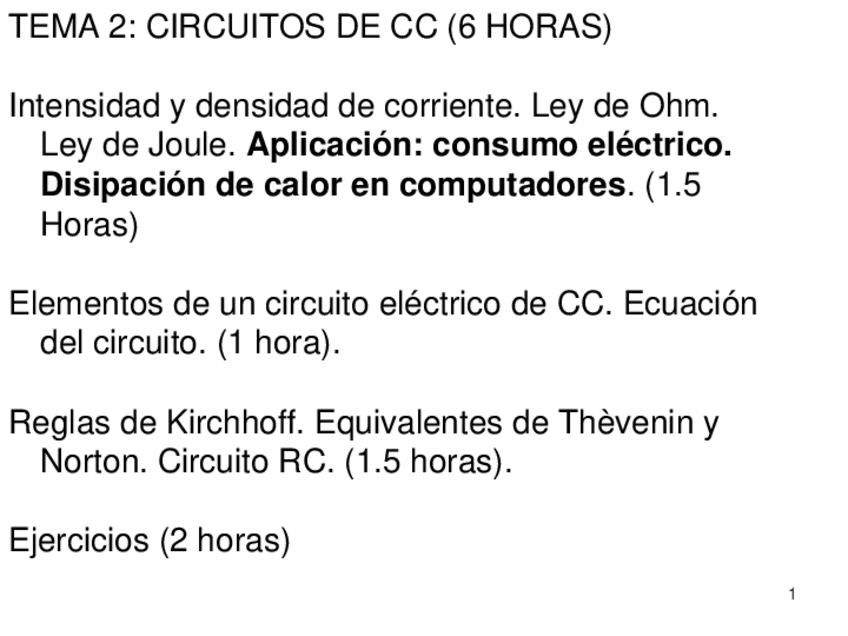 Miniatura del documento Tema 2 - Circuitos de Corriente Continua.ppt
