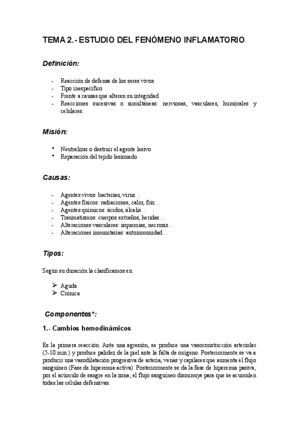 Miniatura del documento TEMA 2 - ESTUDIO DEL FENÓMENO INFLAMATORIO.pdf