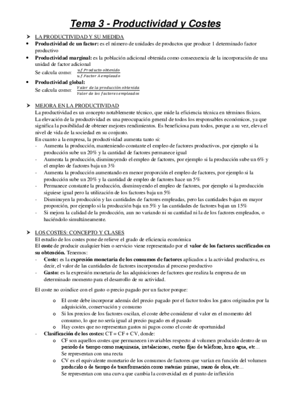 Miniatura del documento Tema 3 - Productividad y Costes (PDF).pdf
