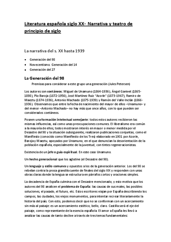 Miniatura del documento Literatura española s.XX-Narrativa y teatro de principios de siglo.pdf