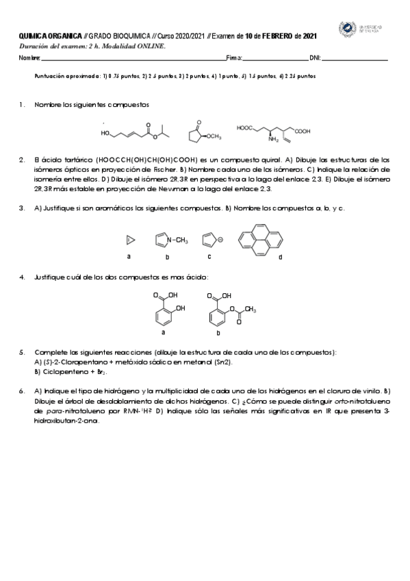 Miniatura del documento QO-BIOQUIMICA-Examen-de-10-FEBRERO-2021-ORDINARIO.pdf