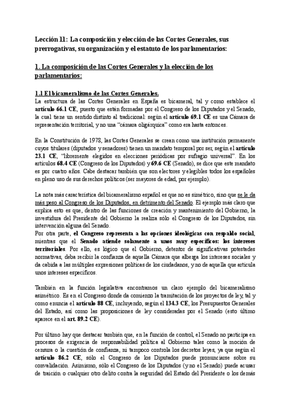 Miniatura del documento Leccion-11-La-composicion-y-eleccion-de-las-Cortes-Generales-sus-prerrogativas-su-organizacion-y-el-estatuto-de-los-parlamentarios.pdf