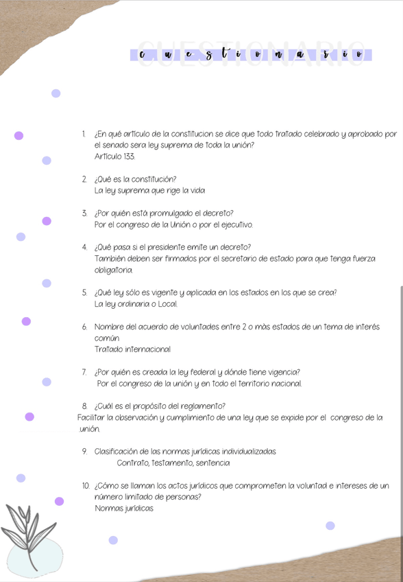 Miniatura del documento Cuestionario supremacia y jerarquía 