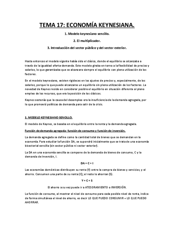 Miniatura del documento TEMA 17 - Economía Keynesiana..pdf