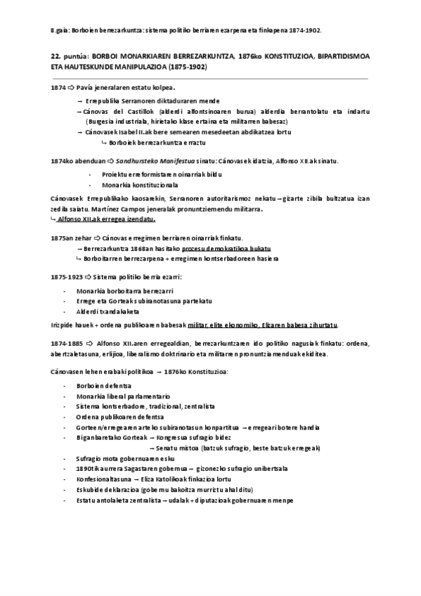 Miniatura del documento 22. Borboi monarkiaren berrezarkuntza. 