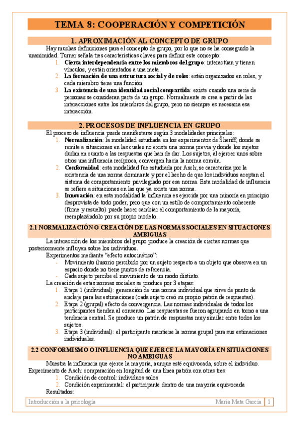 Miniatura del documento TEMA 8. Cooperación y competición