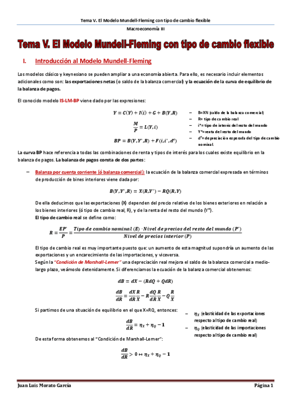 Miniatura del documento Tema V. El Modelo Mundell-Fleming con tipo de cambio flexible.pdf