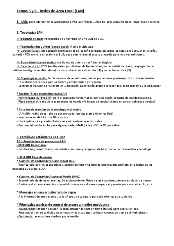 Miniatura del documento Resumen Temas 5 y 6 - Redes de Área Local (LAN).pdf