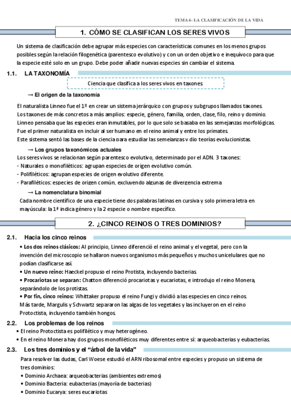 Miniatura del documento TEMA-6- LA CLASIFICACIÓN DE LA VIDA