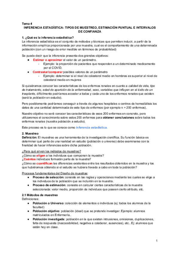 Miniatura del documento Tema 4. Inferencia estadística