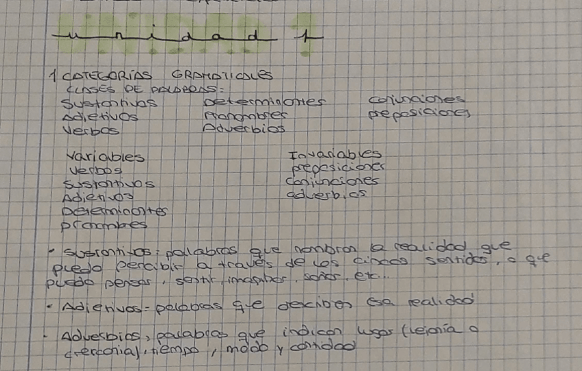 Miniatura del documento Categorías gramaticales