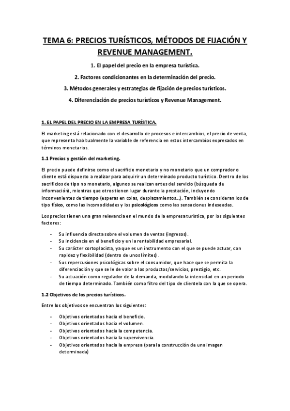 Miniatura del documento TEMA 6 - Precios turísticos métodos de fijación y revenue management..pdf