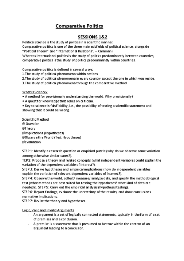 Miniatura del documento Comparative-Politics-notes.pdf