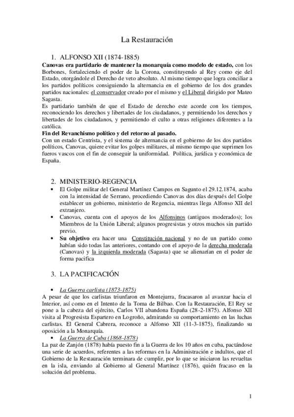 Miniatura del documento 14º  Parte La Restauración (Borbones 4ºParte).pdf