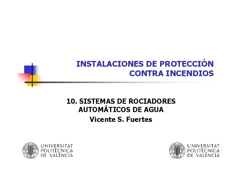 Miniatura del documento Tema 5.9 - Sistemas de rociadores automáticos de agua.pdf