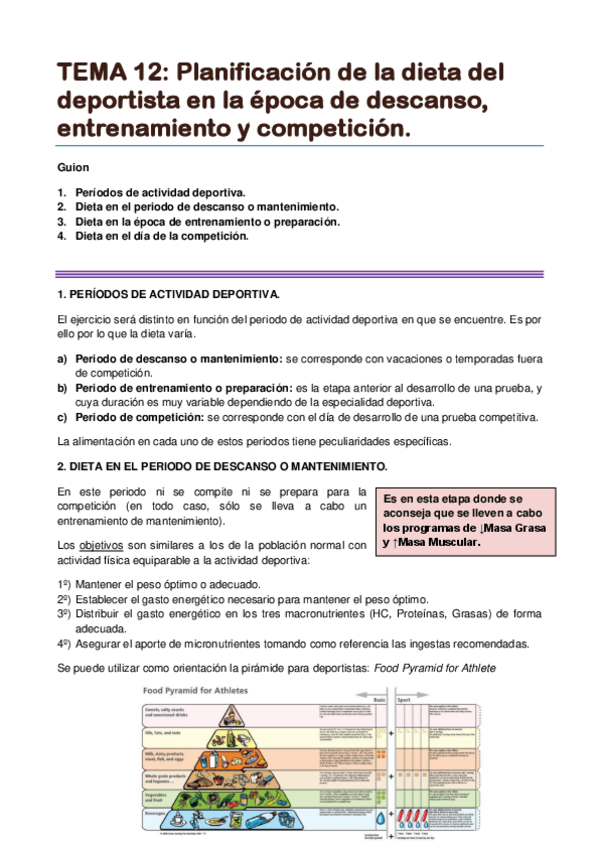 Miniatura del documento TEMA 12. Planificación de la dieta del deportista en la época de descanso entrenamiento y competición.pdf