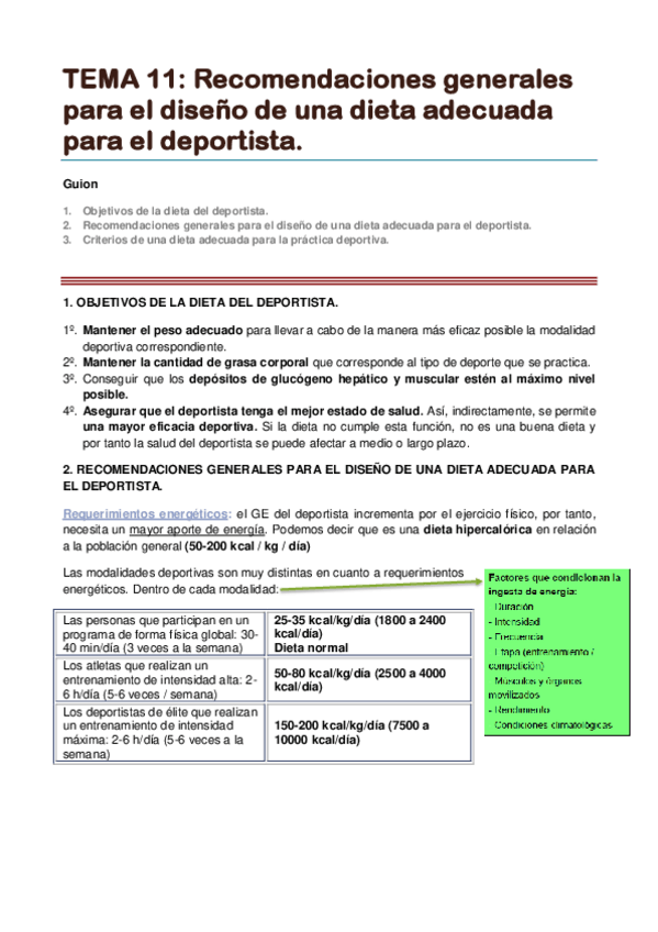 Miniatura del documento TEMA 11. Recomendaciones generales para el diseño de una dieta decuada para el deportista.pdf