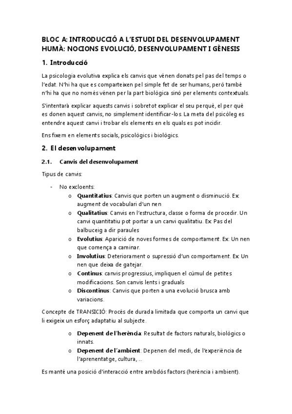 Miniatura del documento Psicologia Evolutiva I BLOC A.pdf