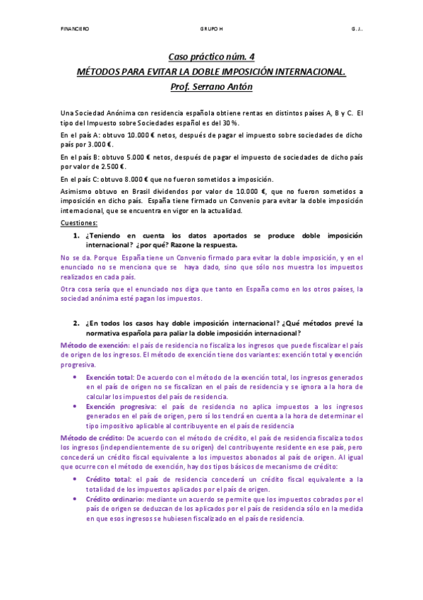 Miniatura del documento Caso Práctico Financiero I 04 - MÉTODOS PARA EVITAR LA DOBLE IMPOSICIÓN INTERNACIONAL.pdf