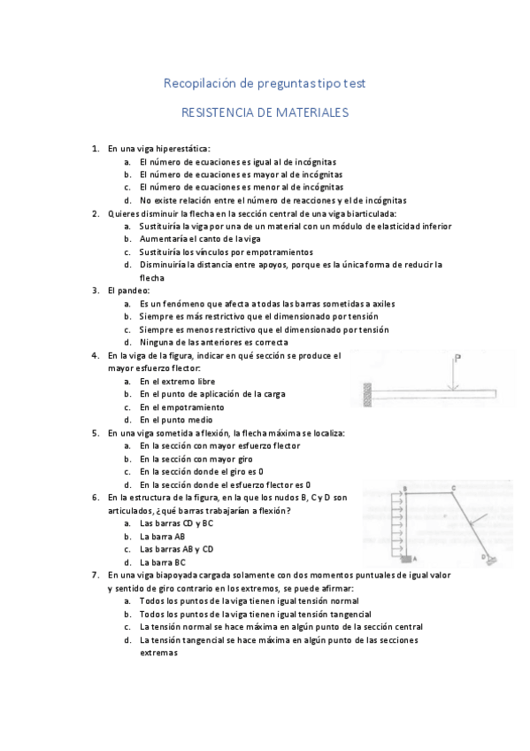Miniatura del documento Recopilación preguntas tipo test - Resistencia de Materiales.pdf