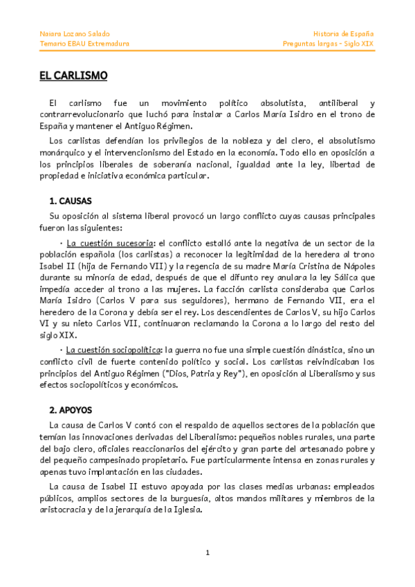 Miniatura del documento El carlismo