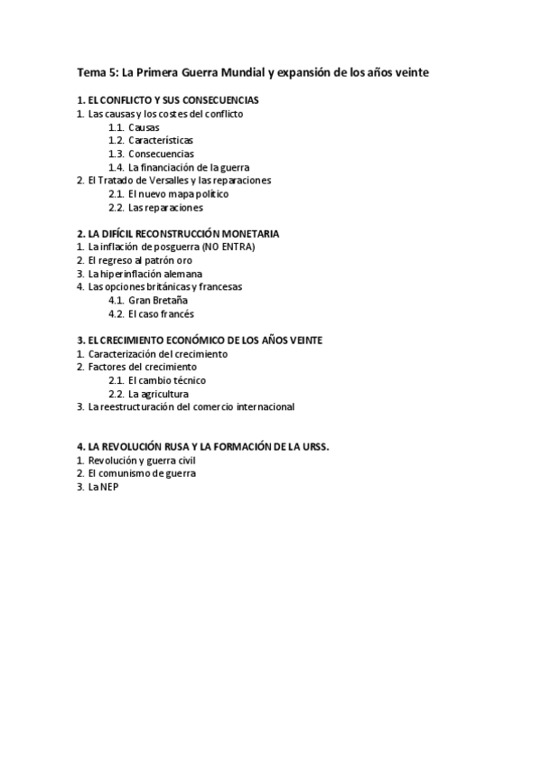 Miniatura del documento Tema 5. La Primera Guerra Mundial.pdf