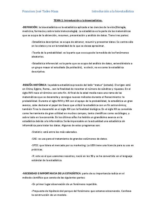 Miniatura del documento Apuntes tema 1- Introducción a la bioestadística.pdf