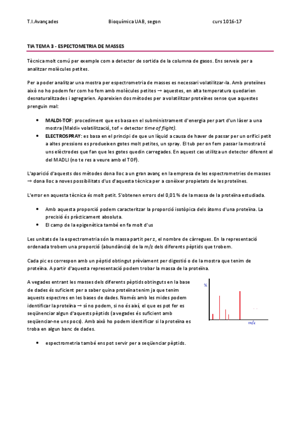 Miniatura del documento TIA TEMA 3 - ESPECTROMETRIA DE MASSES.pdf