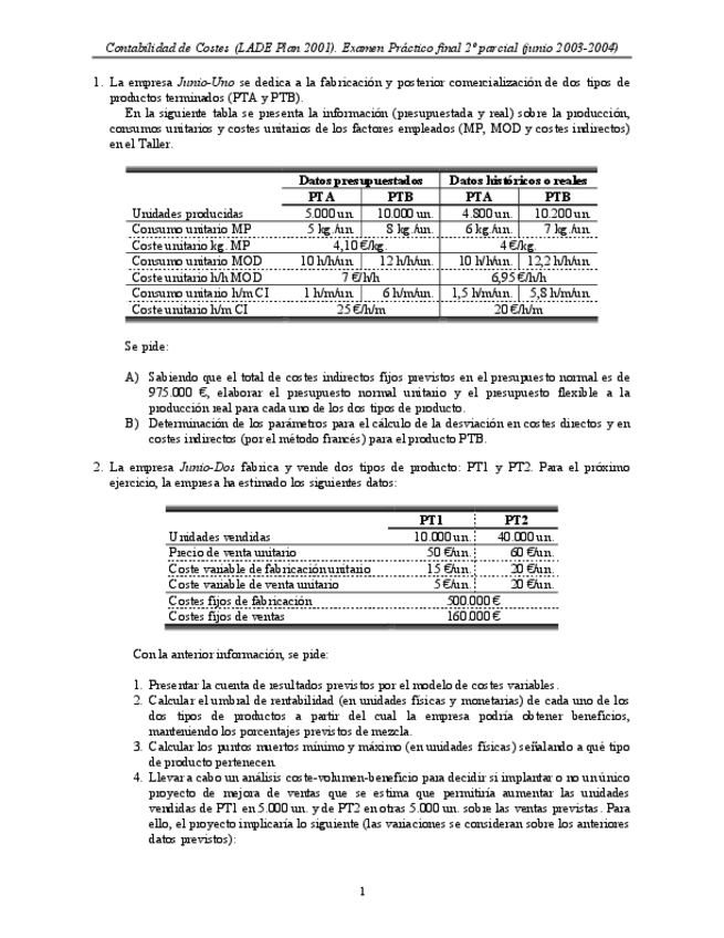 Miniatura del documento Examen practico y solucion final 2do parcial Costes LADE Plan 01 (03-04).pdf