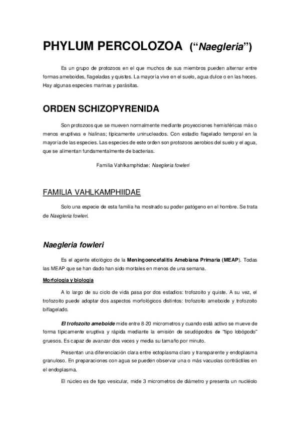 Miniatura del documento TEMA 6 REINO PROTOZOA - Phylum Percolozoa.pdf