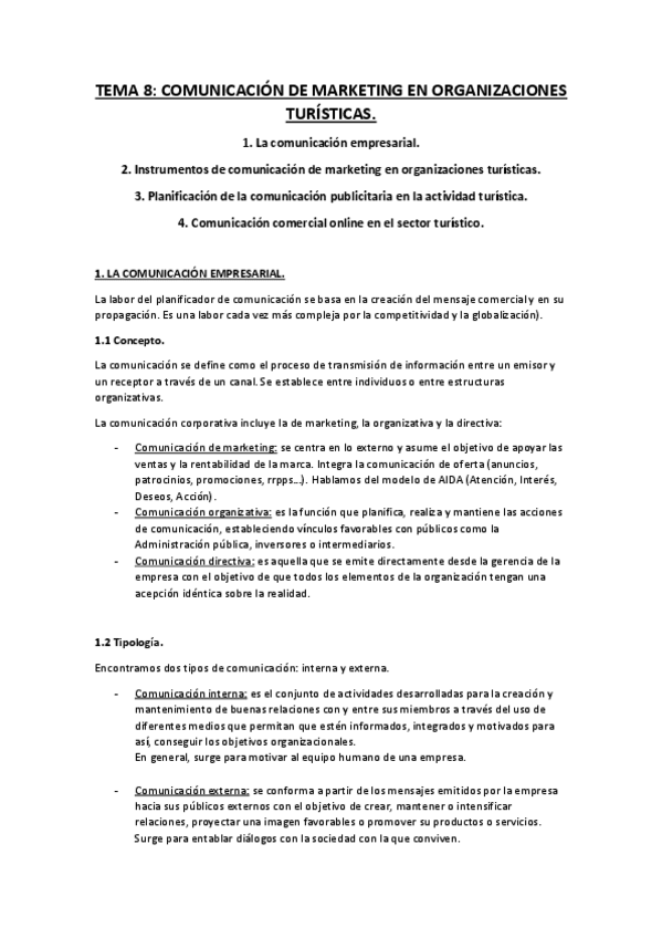 Miniatura del documento TEMA 8 - Comunicacion de marketing en empresas turísticas..pdf