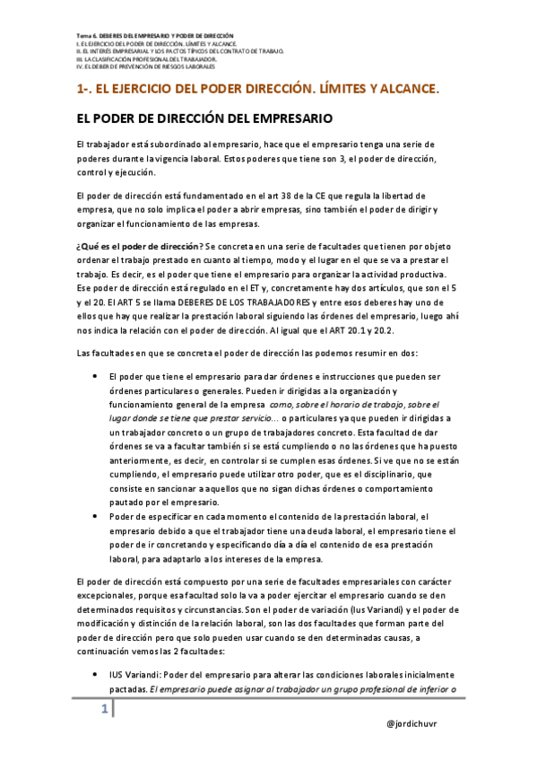 Miniatura del documento Tema 6. Deberes del empresario y el poder de dirección.pdf