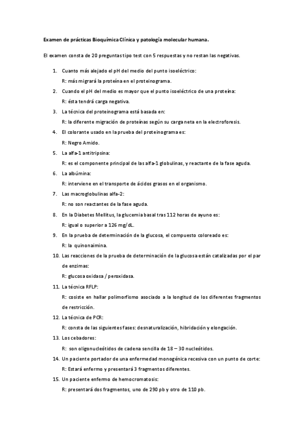 Miniatura del documento Examen de prácticas Bioquímica Clínica y patología molecular humana.pdf