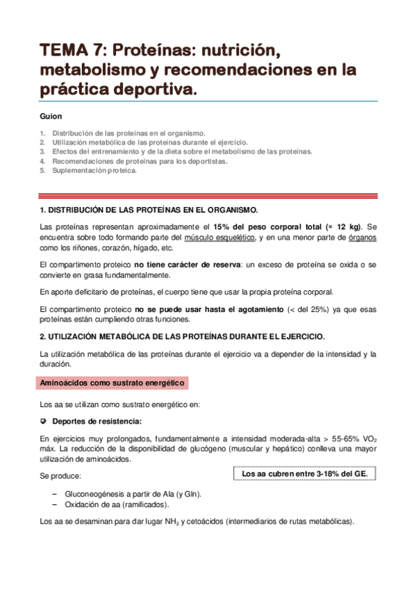 Miniatura del documento TEMA 7. Proteínas. Nutrición metabolismo y recomendaciones. docx.pdf