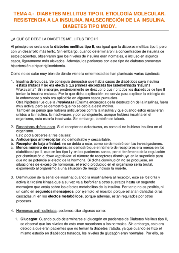 Miniatura del documento TEMA 4.-  DIABETES MELLITUS TIPO II. ETIOLOGÍA MOLECULAR. RESISTENCIA A LA INSULINA. MALSECRECIÓN DE LA INSULINA. DIABETES TIPO MODY. (1).pdf