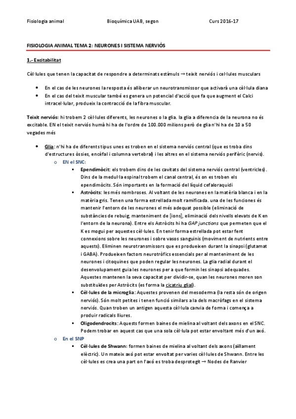 Miniatura del documento FISIOLOGIA ANIMAL TEMA 2 - NEURONES.pdf