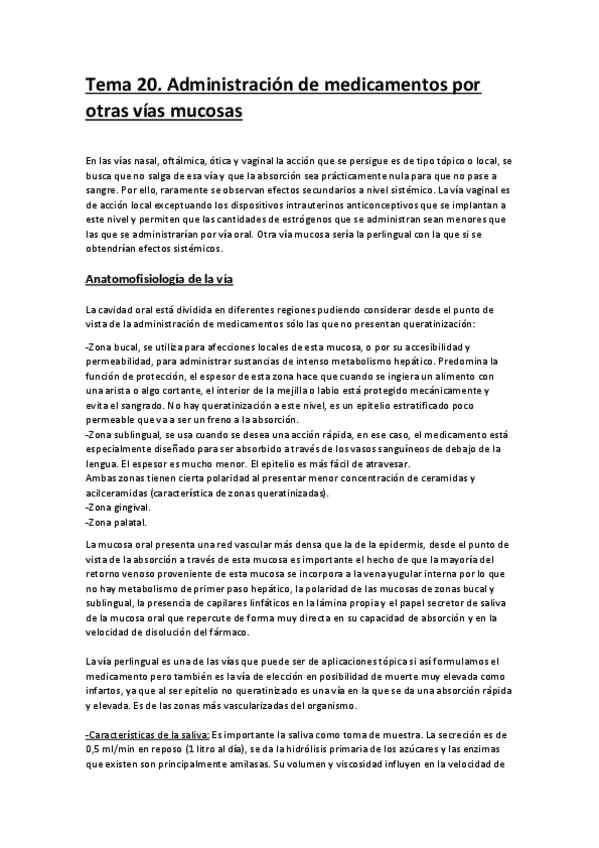 Miniatura del documento Tema 20. Administración de medicamentos por otras vías mucosas.pdf