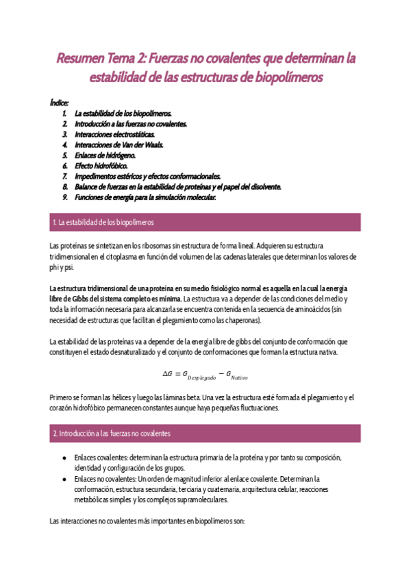 Miniatura del documento Resumen-Tema-2-Fuerzas-no-covalentes-que-determinan-la-estabilidad-de-las-estructuras-de-biopolimeros.pdf